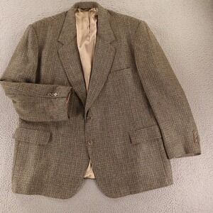 VTG Tweed Jacket 42R M Brown Heather Wool Blazer Sport Coat